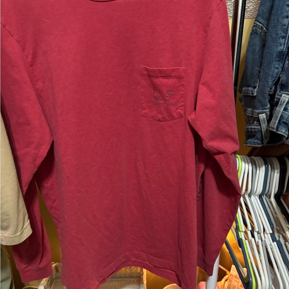 Vineyard Vines Red Long Sleeve Shirt